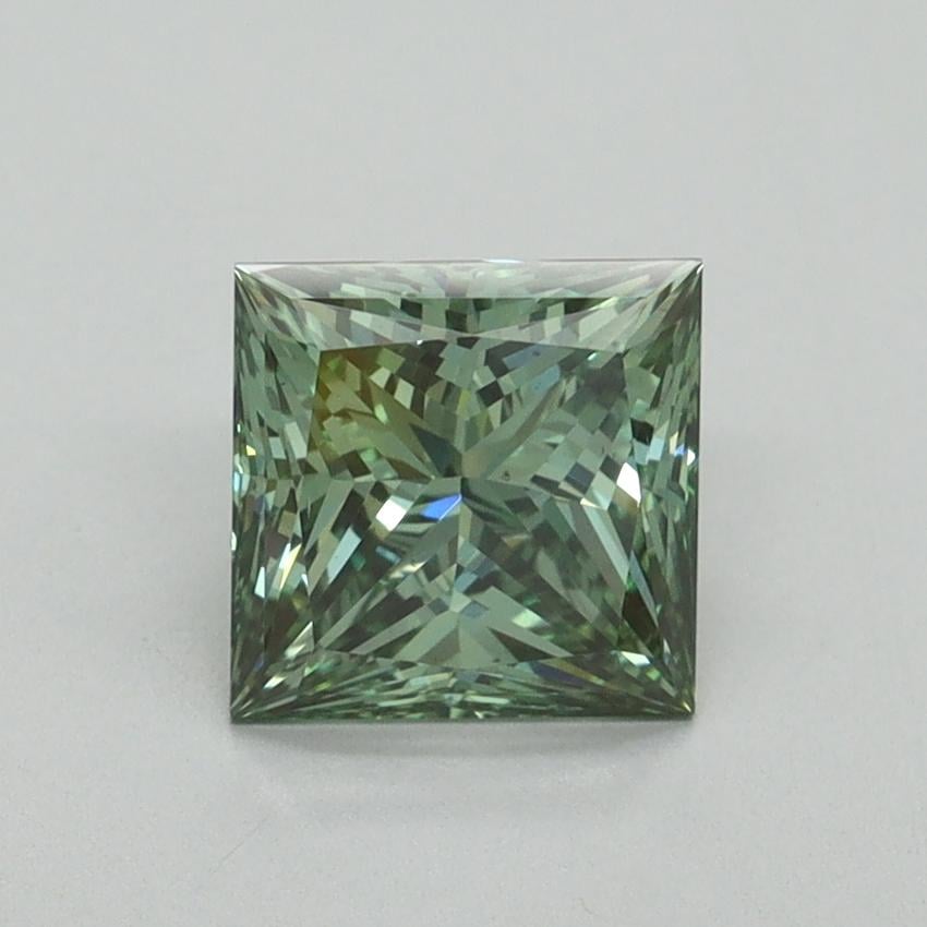 1.30 Ct. Fancy Vivid Pacific Green Princess Lab Grown Diamond