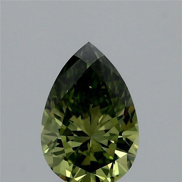 0.96 Ct. Fancy Vivid  Green Pear Lab Grown Diamond
