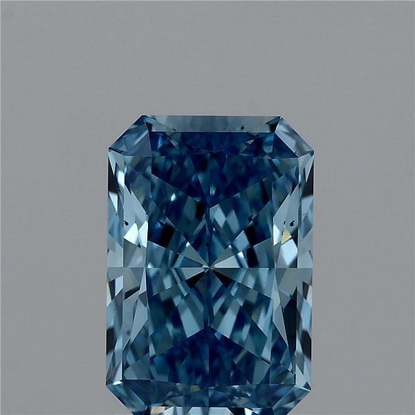 1.55 Ct. Fancy Vivid  Blue Radiant Lab Grown Diamond