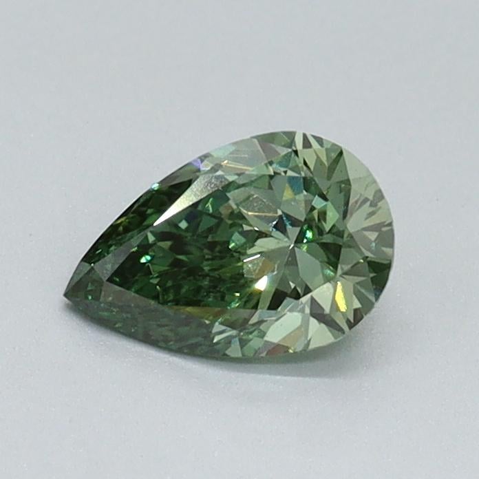 0.43 Ct. Fancy Vivid Pacific Green Pear Lab Grown Diamond