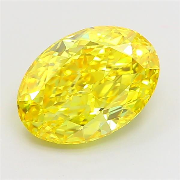 2.01 Ct. Fancy Vivid  Yellow Oval Lab Grown Diamond