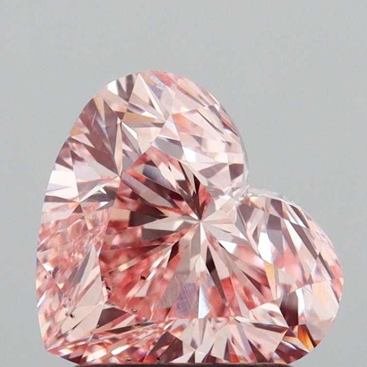 1.52 Ct. Fancy Intense  Pink Heart Lab Grown Diamond