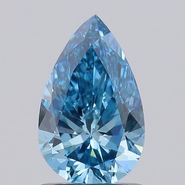 1.02 Ct. Fancy Vivid  Blue Pear Lab Grown Diamond
