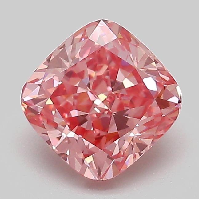 1.38 Ct. Fancy Vivid Pink Cushion Lab Grown Diamond