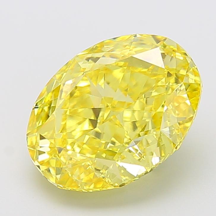 7.05 Ct. Fancy Yellow Oval Lab Grown Diamond