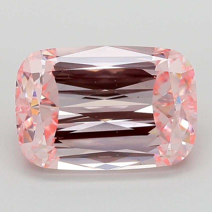 6.51 Ct. Fancy Intense  Pink Cushion Lab Grown Diamond