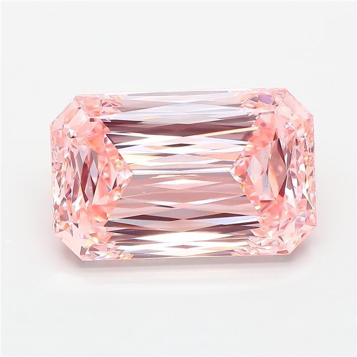 10.51 Ct. Fancy Intense Pink Radiant Lab Grown Diamond