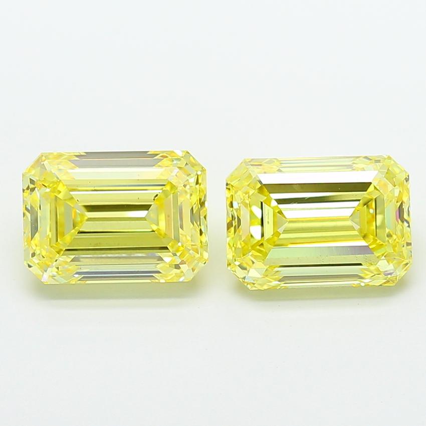 5.01 Ct. Fancy Yellow Emerald Lab Grown Diamond