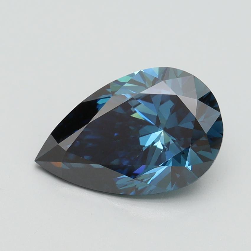 2.01 Ct. Fancy Vivid Blue Pear Lab Grown Diamond