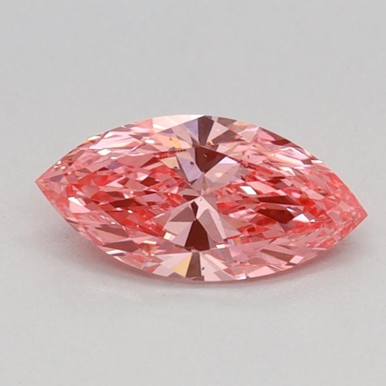 0.39 Ct. Fancy Vivid Pink Marquise Lab Grown Diamond