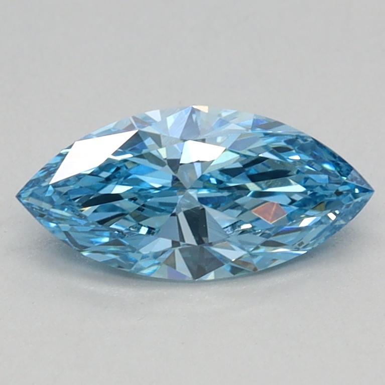0.51 Ct. Fancy Vivid Blue Marquise Lab Grown Diamond