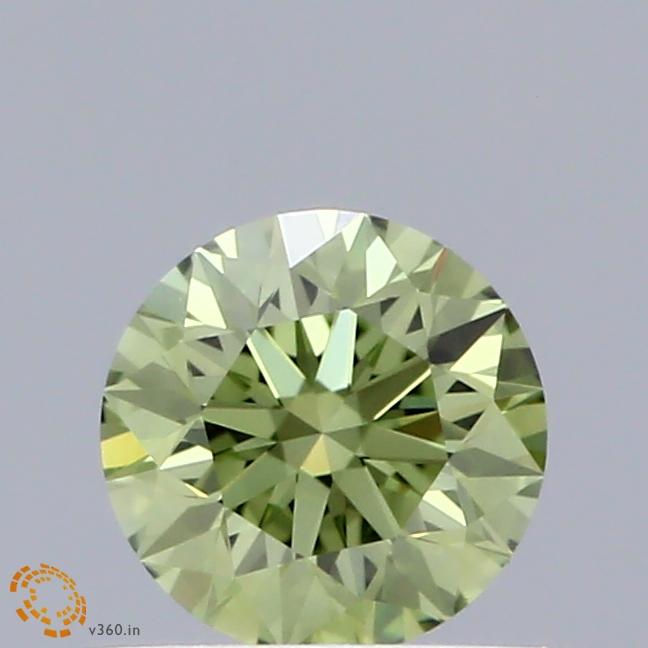 0.57 Ct. Fancy Intense Green Round Lab Grown Diamond