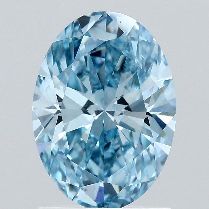 1.50 Ct. Fancy Vivid Blue Oval Lab Grown Diamond