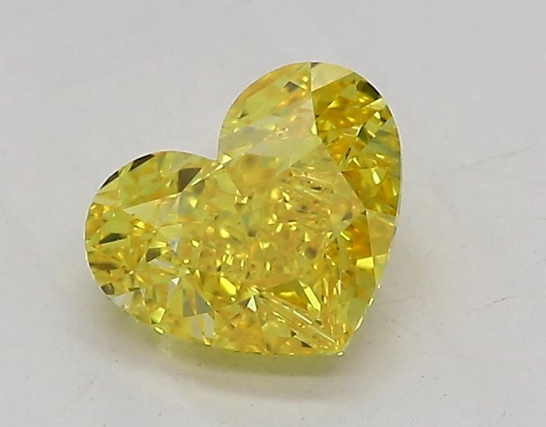 1.02 Ct. Fancy Vivid Yellow Heart Lab Grown Diamond