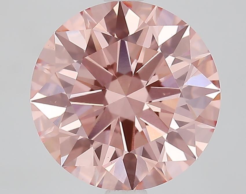 3.43 Ct. Fancy Vivid Pink Round Lab Grown Diamond