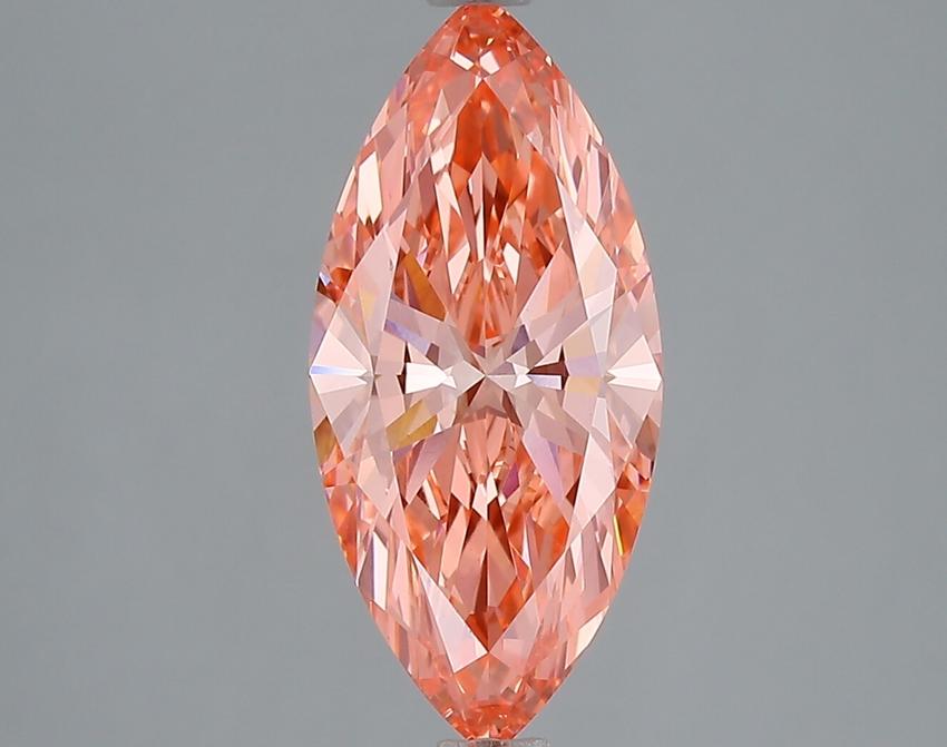 2.52 Ct. Fancy Vivid Pink Marquise Lab Grown Diamond