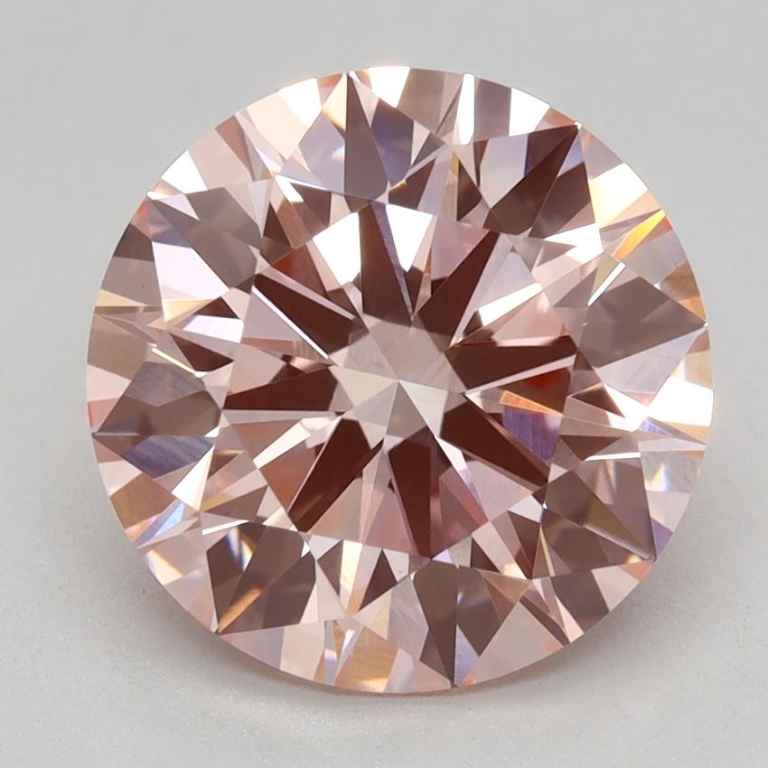 3.01 Ct. Fancy Vivid Pink Round Lab Grown Diamond