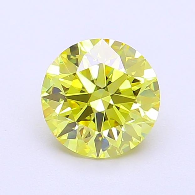1.07 Ct. Fancy Vivid  Yellow Round Lab Grown Diamond