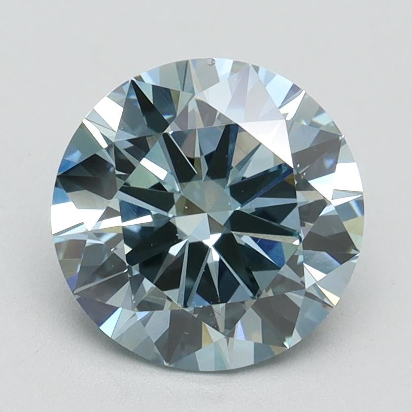 2.24 Ct. Fancy Intense Blue Round Lab Grown Diamond