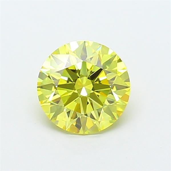 1.10 Ct. Fancy Vivid Yellow Round Lab Grown Diamond