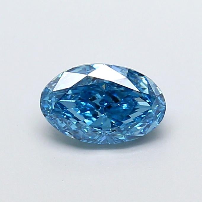 1.01 Ct. Fancy Vivid  Blue Oval Lab Grown Diamond