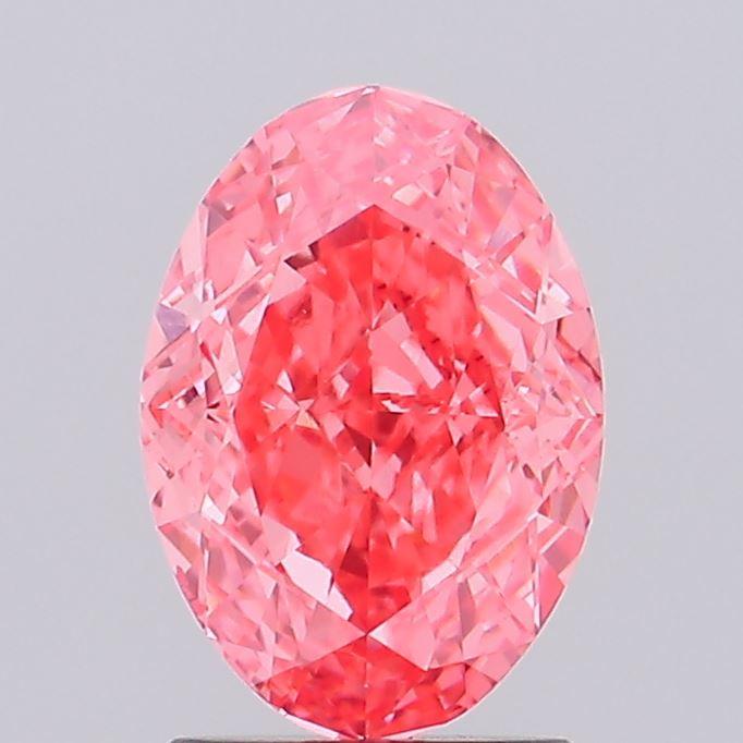1.76 Ct. Fancy Vivid Pink Oval Lab Grown Diamond