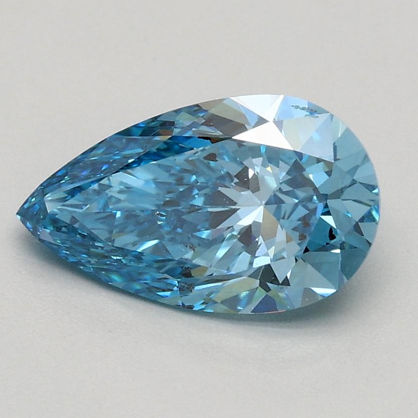 1.00 Ct. Fancy Vivid Blue Pear Lab Grown Diamond