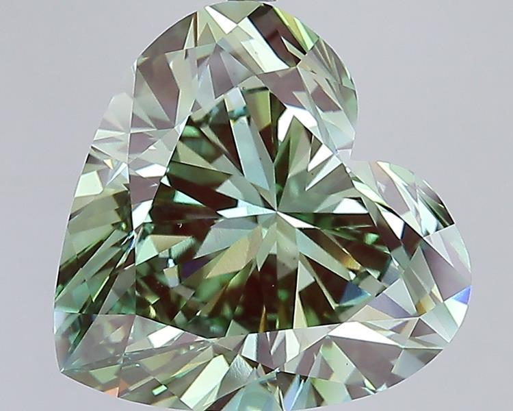 16.54 Ct. Fancy Vivid Green Heart Lab Grown Diamond