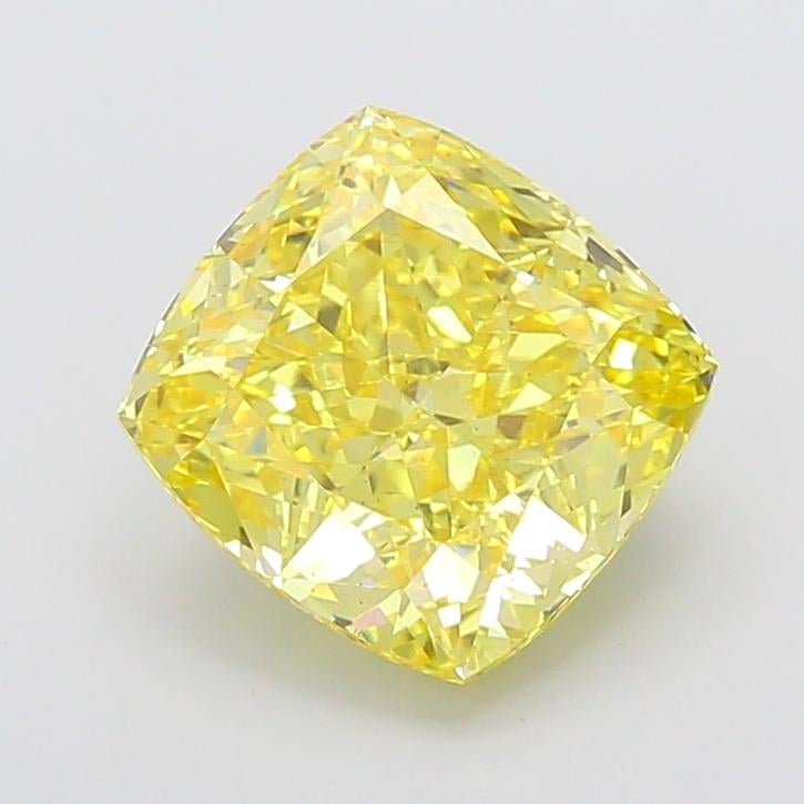 7.15 Ct. Fancy Yellow Cushion Lab Grown Diamond