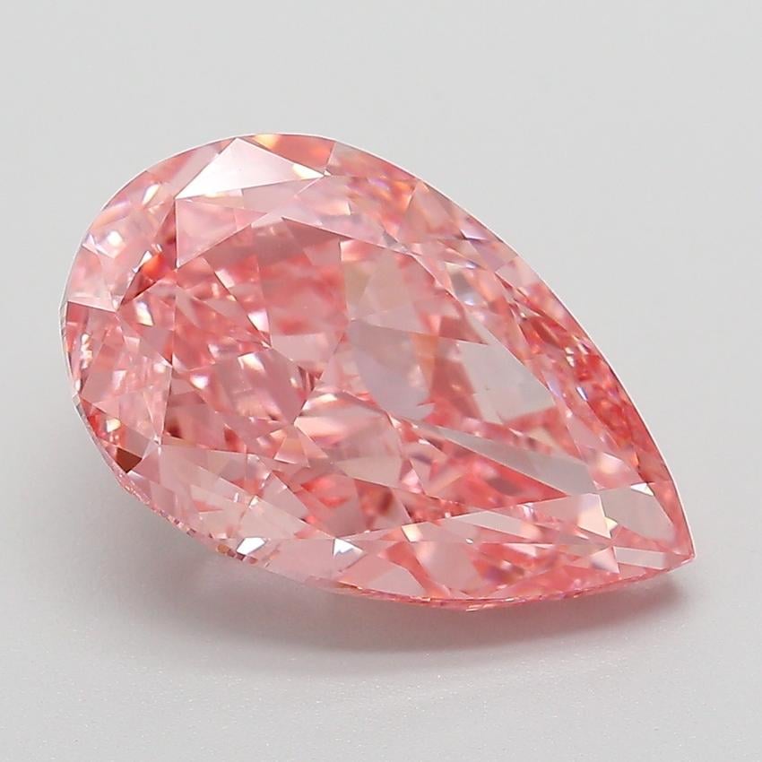 5.29 Ct. Fancy Vivid Pink Pear Lab Grown Diamond