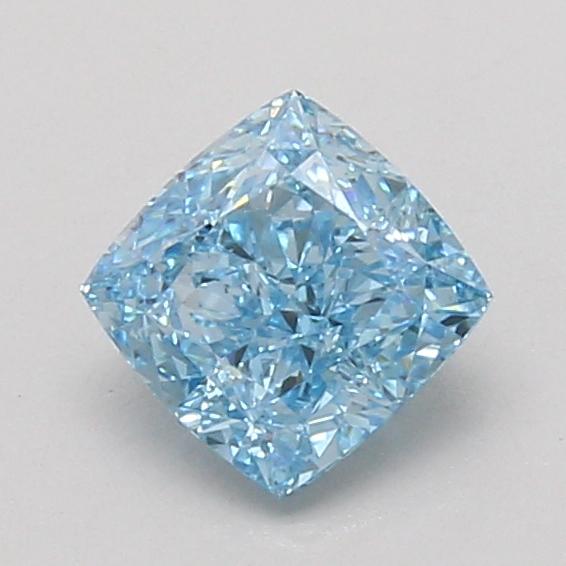 1.06 Ct. Fancy Vivid Blue Cushion Lab Grown Diamond