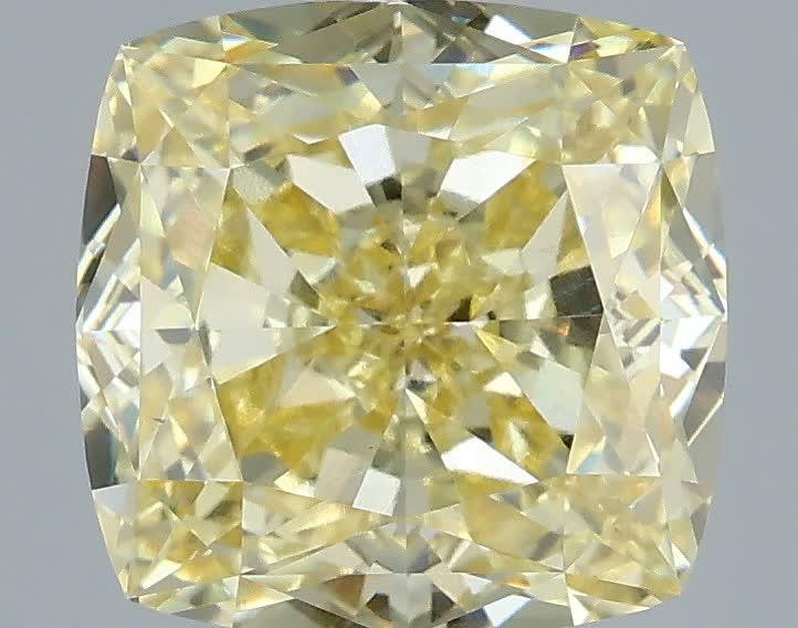 3.10 Ct. Fancy Intense Yellow Cushion Lab Grown Diamond