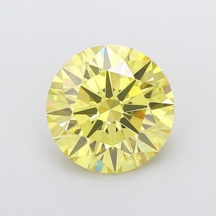 3.33 Ct. Fancy Intense Yellow Round Lab Grown Diamond