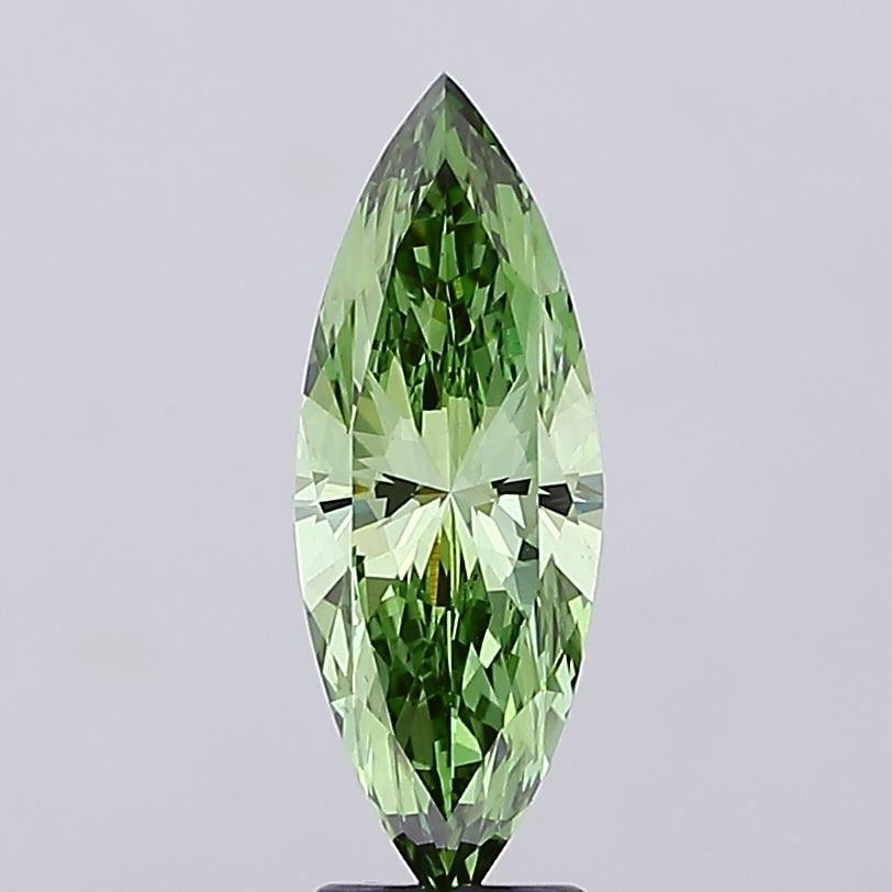 3.25 Ct. Fancy Vivid Green Marquise Lab Grown Diamond