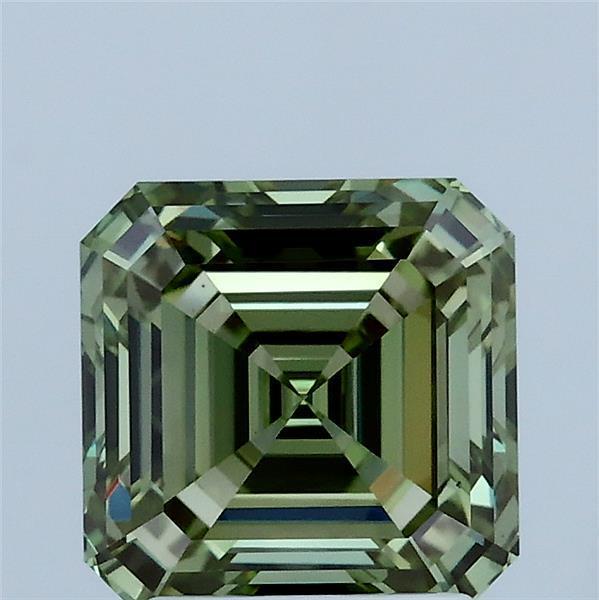 2.03 Ct. Fancy Vivid Green Asscher Lab Grown Diamond