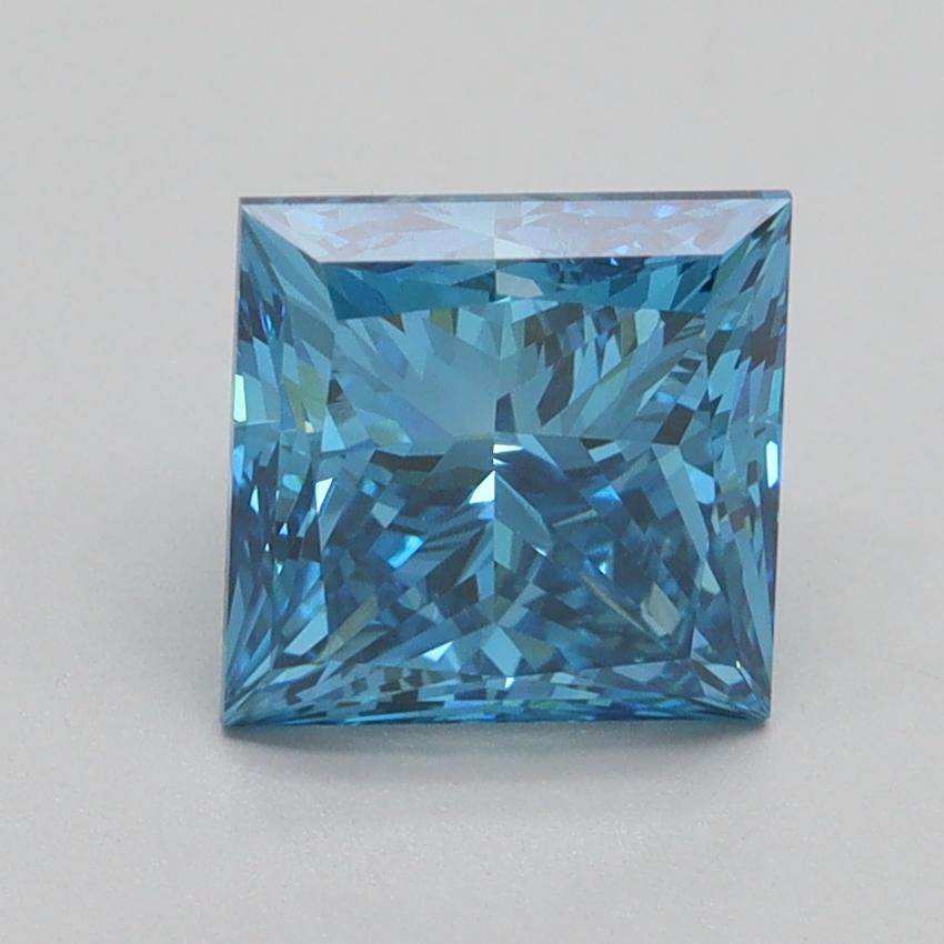 2.22 Ct. Fancy Vivid Blue Princess Lab Grown Diamond