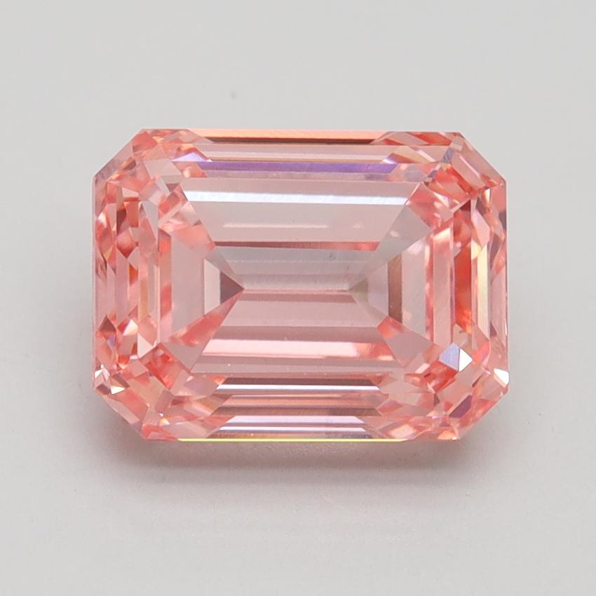 3.01 Ct. Fancy Vivid Pink Emerald Lab Grown Diamond