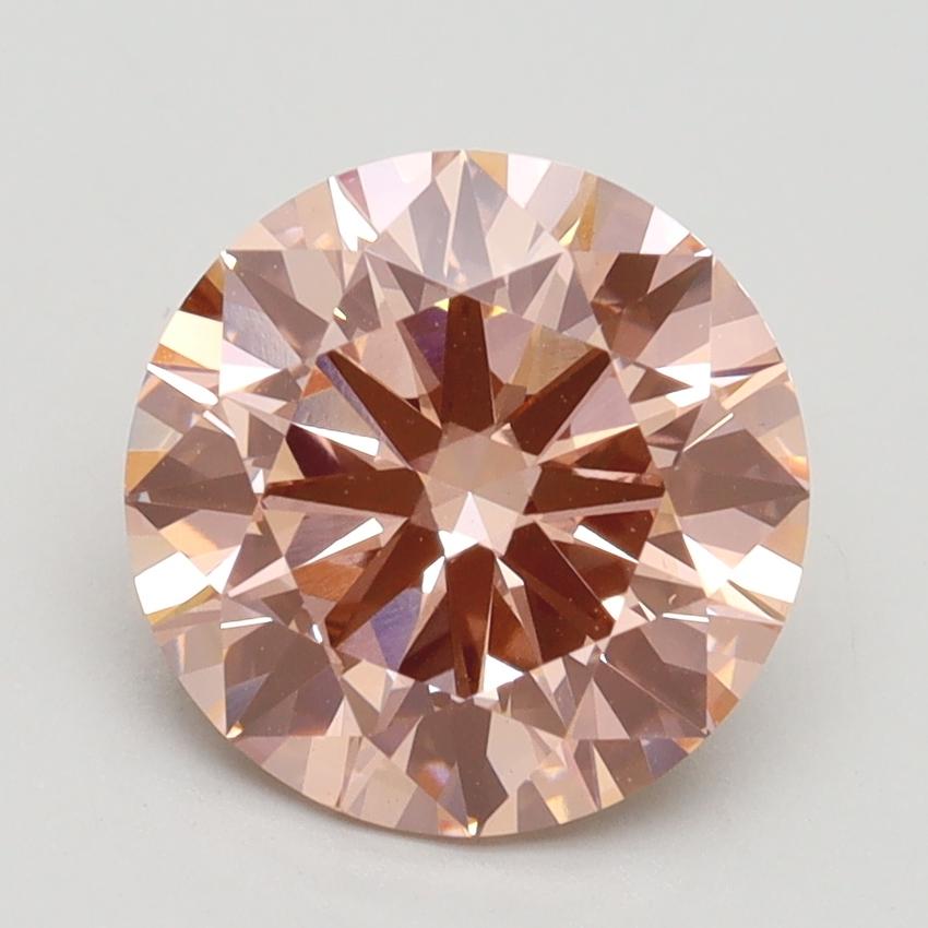 2.60 Ct. Fancy Intense Pink Round Lab Grown Diamond