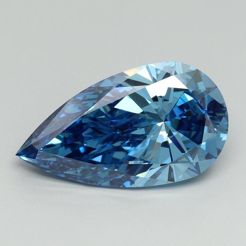 5.05 Ct. Fancy Vivid Blue Pear Lab Grown Diamond