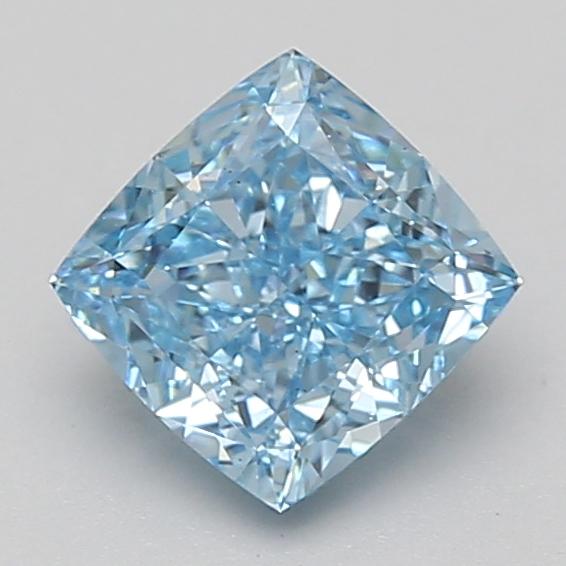1.56 Ct. Fancy Vivid Blue Cushion Lab Grown Diamond