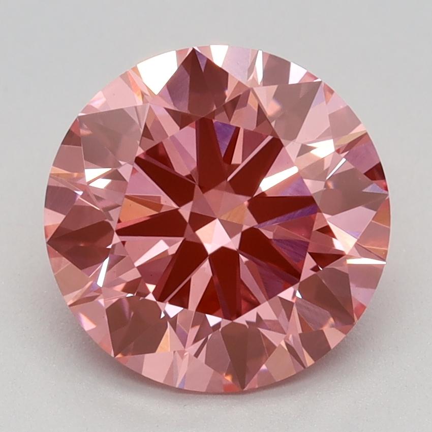 2.31 Ct. Fancy Vivid Pink Round Lab Grown Diamond