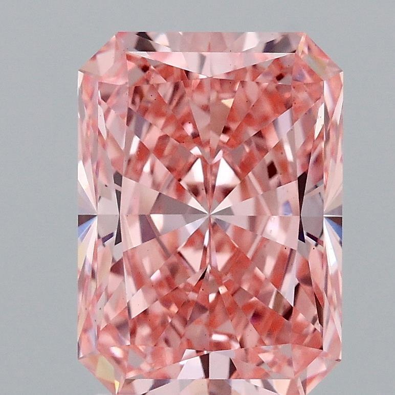 3.01 Ct. Fancy Vivid Pink Radiant Lab Grown Diamond