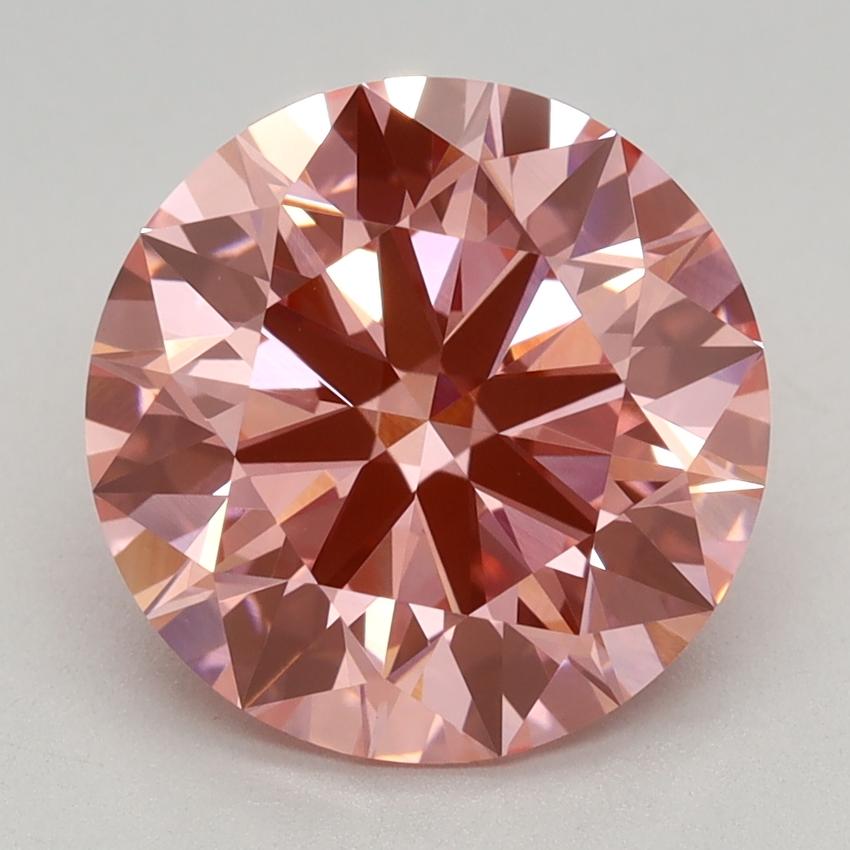2.97 Ct. Fancy Vivid Pink Round Lab Grown Diamond