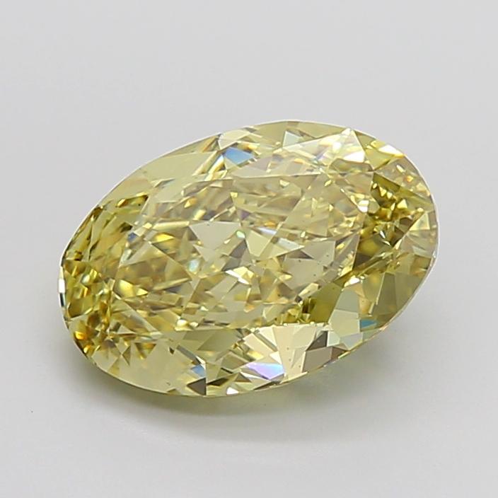 5.67 Ct. Fancy Intense Yellow Oval Lab Grown Diamond
