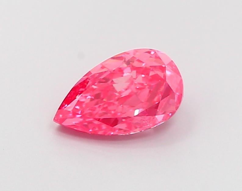 1.29 Ct. Fancy Vivid  Pink Pear Lab Grown Diamond