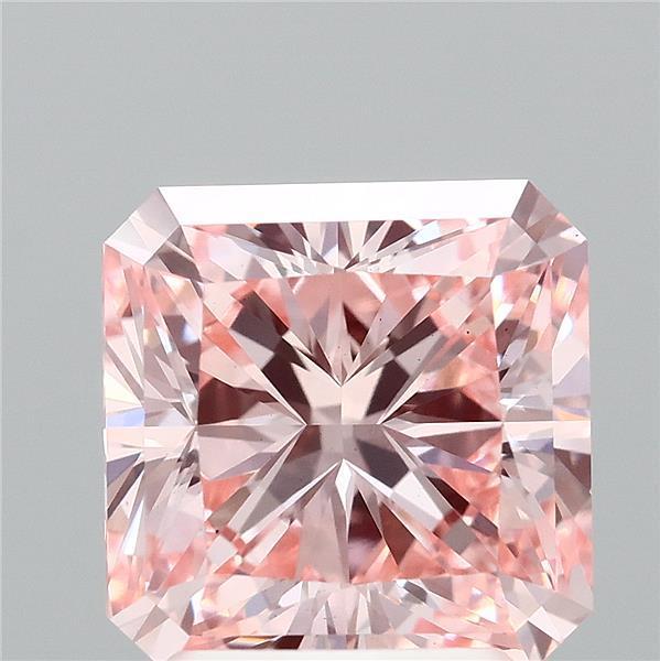 2.54 Ct. Fancy Intense Pink Radiant Lab Grown Diamond