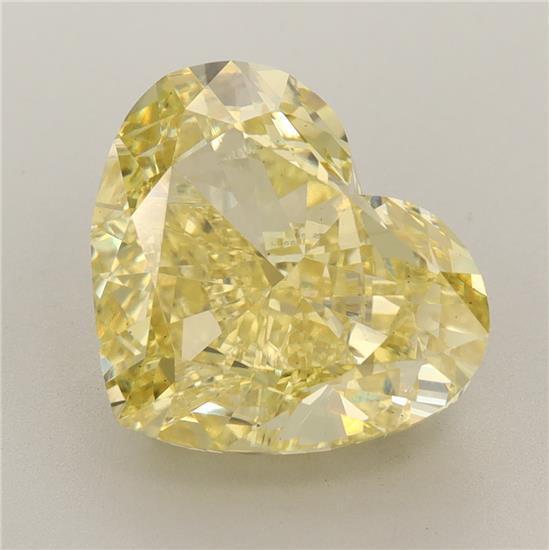 7.02 Ct. Fancy Vivid Yellow Heart Lab Grown Diamond