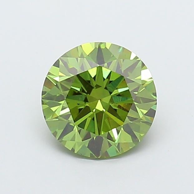 1.91 Ct. Fancy Vivid Green Round Lab Grown Diamond