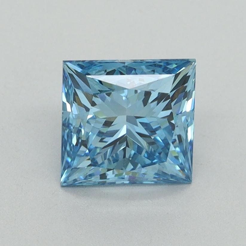1.44 Ct. Fancy Vivid Blue Princess Lab Grown Diamond