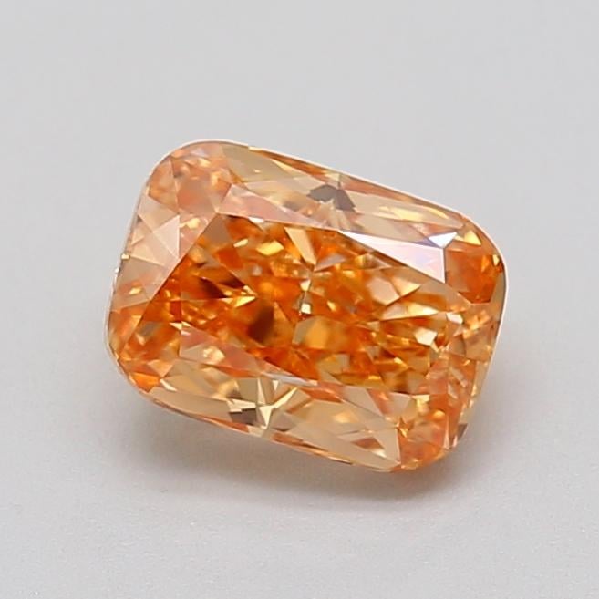 1.13 Ct. Fancy Vivid Yellowish Orange Cushion Lab Grown Diamond
